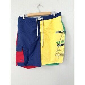 Vintage Polo Sport 12M. Yacht Challenge 1996 Swim Trunks With Liner Mens XL Rare